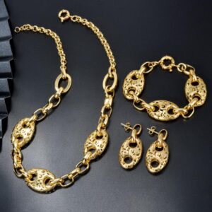 Stylish Copper Necklace & Bracelet Set for Women